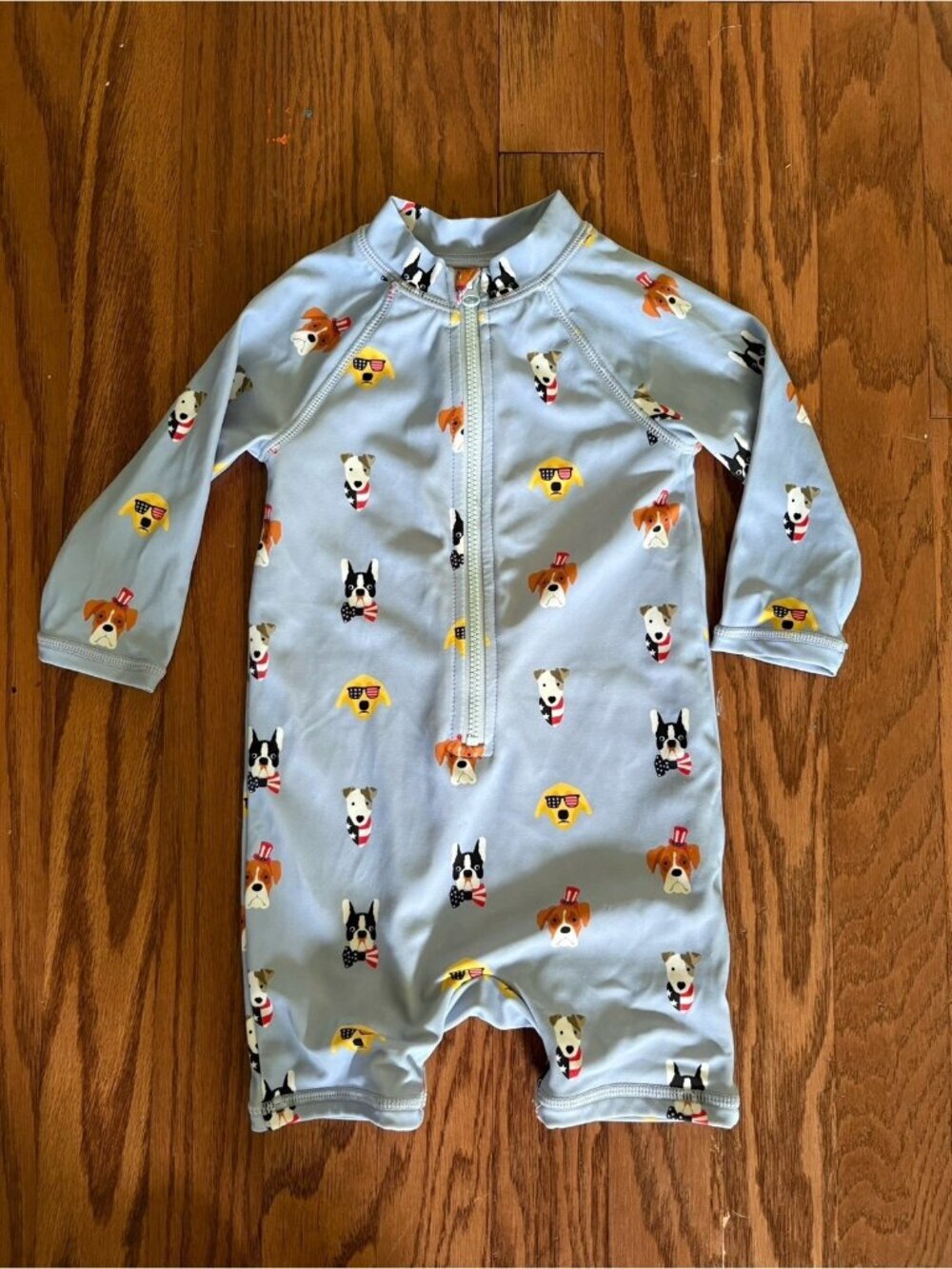 Janie & Jack Boys Swim Suit Rashguard Dog Print